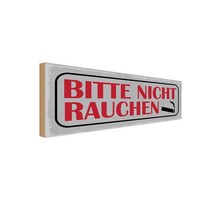 Holzschild 10X27 Cm Bitte Nicht Rauchen Warnschild Hinweisschild Deko Geschenk H
