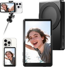 UBeesize Selfie Monitor Screen for iPhone Magnetic Back Camera Bluetooth 2000mAh