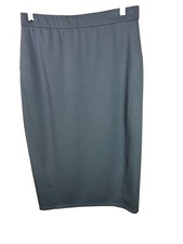 EILEEN FISHER Gray Pencil Skirt S/P Pull On Stretch Imported Fabric Made In USA