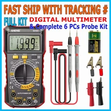 Digital Multimeter AC DC Voltmeter Ammeter Ohmmeter Volt Tester Meter WITH BATTs