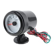 Tachometer Gauge, 2" 52mm 12V Blue LED 0-8000RPM Tachometer Tach Gauge Meter