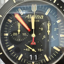 ALPINA Sea Strong Diver Chronograph AL-372LBBG4FBV6 Men's Quartz Black W44mm 12
