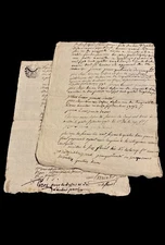 1792–1794 French Revolutionary Manuscript Set – Notarial Household Inventory&Rec