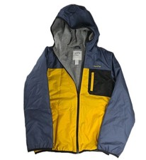 Kiko  Max Windbreaker Jacket Hooded Zip Blue Yellow Unisex Kids L/14-16 S11