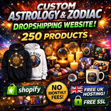 ASTROLOGY & ZODIAC DROPSHIPPING ONLINE STORE – FULL WEBSITE – 250 PRODUCTS