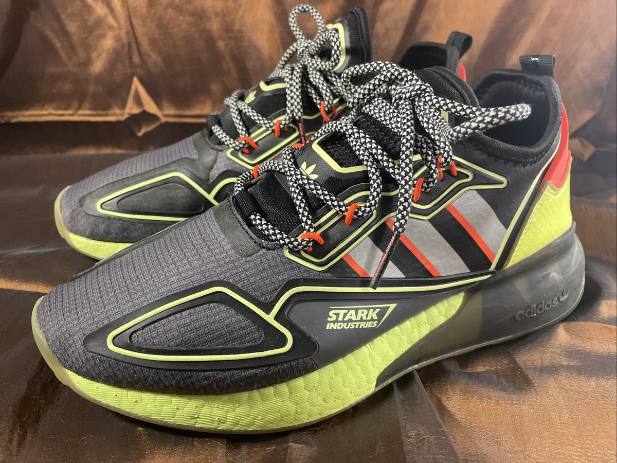 stark Adidas ZX 2K Boost Marvel Mens US 8 EU 41 Tony Stark Iron Man Volt