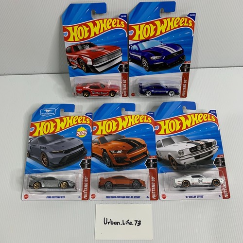 2025 Hot Wheels Mainline Ford Mustang 60 full set GTD Shelby GT500 Custom Funny