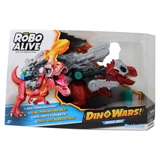 Zuru Robo Alive Dino Wars Mega-Rex Battling T-Rex With Armor  Weapons