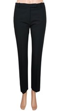 ARMANI COLLEZIONI Black Stretch Virgin Wool Straight Leg Pants 6