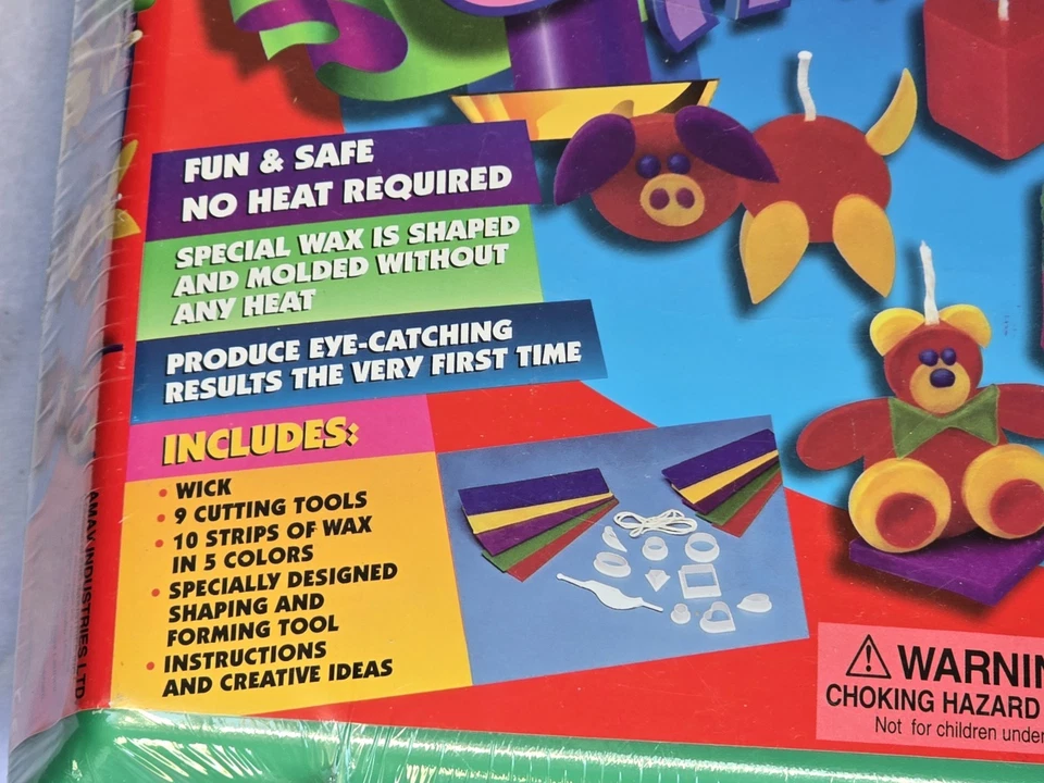 Vintage Amav Candle Art Kit DIY Make Your Own Candles Craft Set Sealed NIB - Image 3 of 4