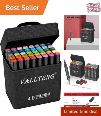 Creative 40-Farben Kunst Marker Set mit feinen & breiten Spitzen - ungiftig & wasserdicht