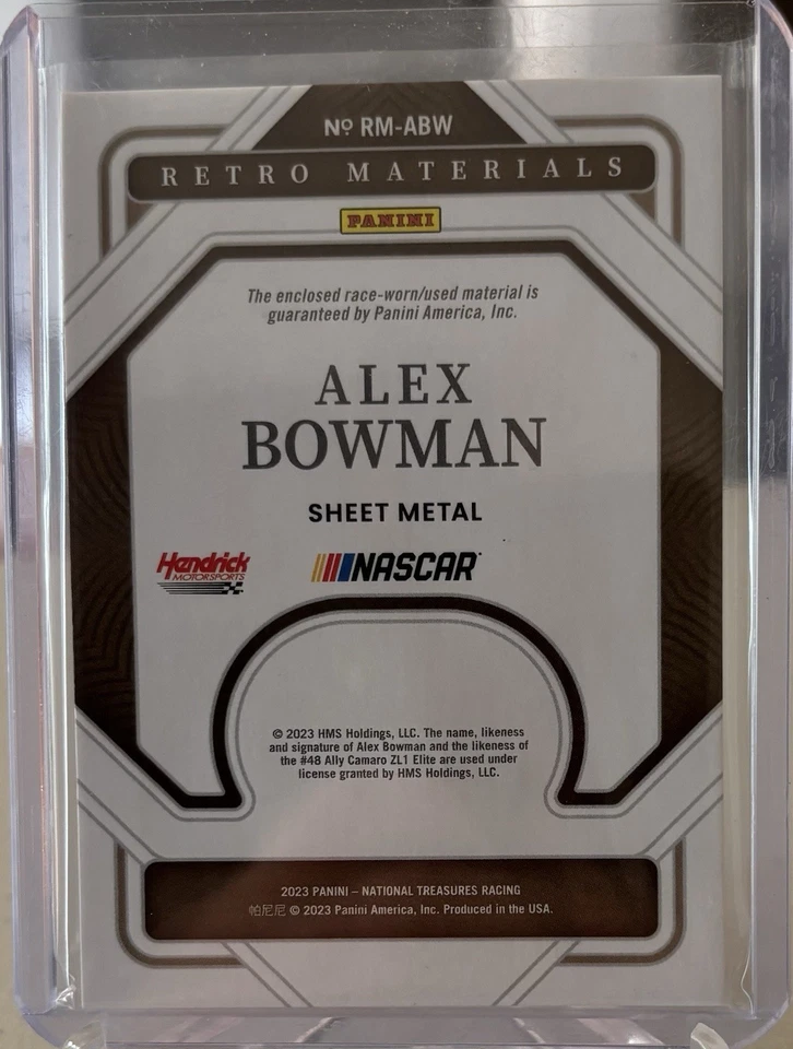 Alex Bowman 2023 National Treasures Retro Materials /99 - Image 2 of 2