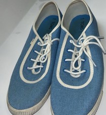 Vintage Women s Tom s Canvas Lt Blue Lace up 11 W The Original One For One Co