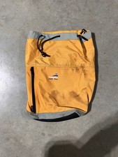 Vintage Timberland Orange and Grey Euro Prix Drawstring Backpack Hiking Bag