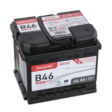 Accurat 12V 46Ah Autobatterie Starterbatterie Batterie KFZ statt 42Ah 44Ah 45Ah