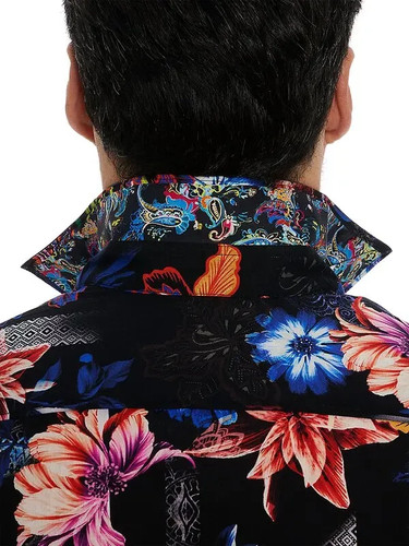 NWT Robert Graham KATAZOME Embroidered Black Medium $348 From Neiman Marcus - Picture 6 of 7