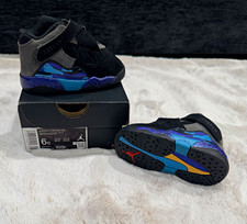 Jordan Air Jordan 8 Retro Toddler Sneaker Mid Top Suede H&L Strap 6C