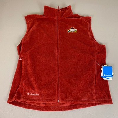 Columbia NBA Cleveland Cavaliers Flanker Fleece Vest Men's XL Beet Red New NWT