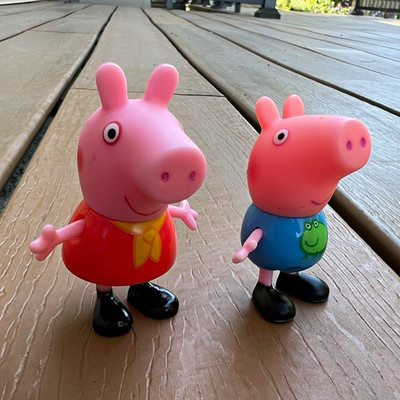 Peppa Pig Peppa & George Pig Plastic Figure Set Multicolor