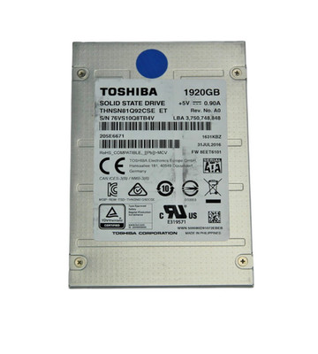Toshiba Enterprise 1.92TB SATA 6Gb/s RI 2.5'' SSD THNSN81Q92CSE (90-99% Health)