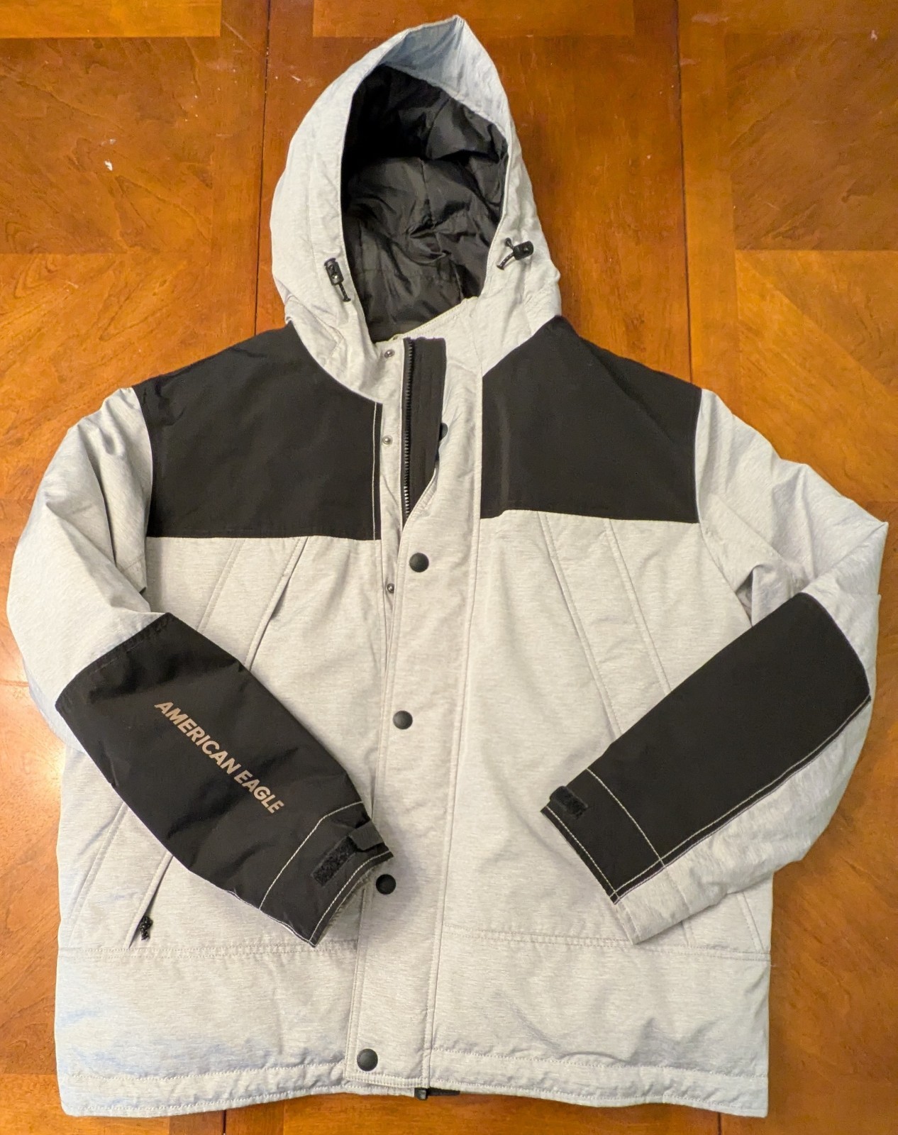 American Eagle Performance Jacket XL Gray Black F… - image 1