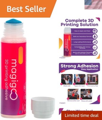 All-in-One 3D Printer Adhesive Glue - ABS, PLA, PETG, HIPS, and TPU Flex Fila...