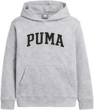 NEW Boy's Puma Tech Fleece Hoodie Gray Size Medium 10 - 12