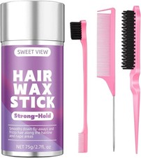 Hair Wax Stick  Slick Back Brush Tames Flyaways, Frizz, Sleek Ponytails, Buns