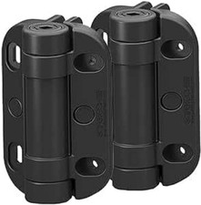 Heavy Duty Self Closing Gate Hinges, Tension Adjustable Outdoor Hinges Metal *UK