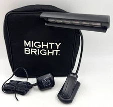 Mighty Bright Encore LED Clip On Light Battery w/ Zip Carry Case and AC Adapter
