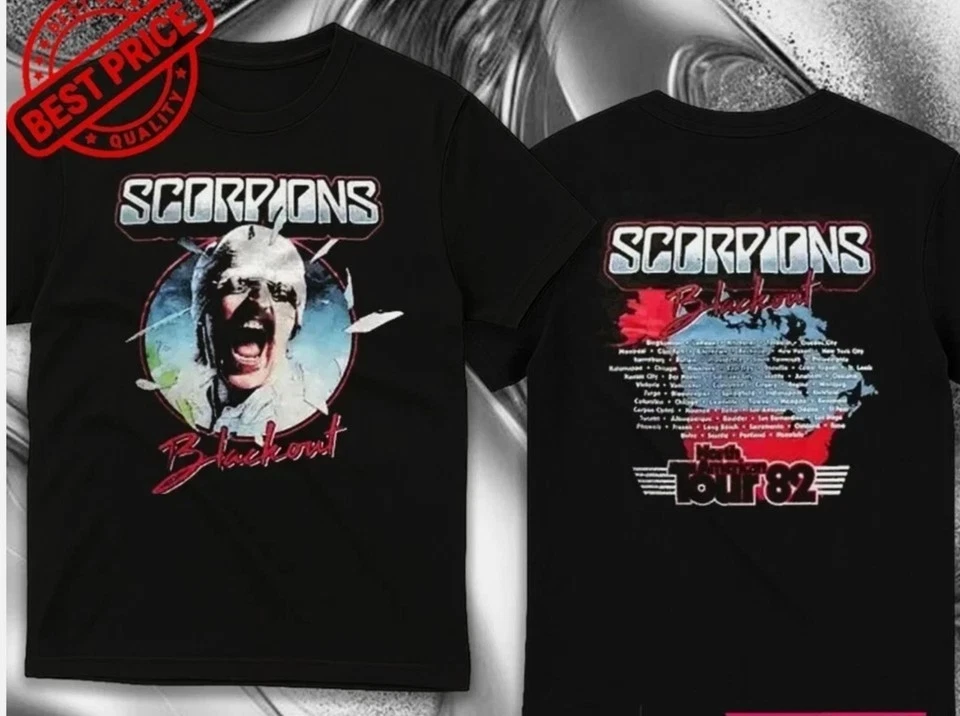 Scorpions Tour T Shirt In Men's T-Shirts for sale | eBay