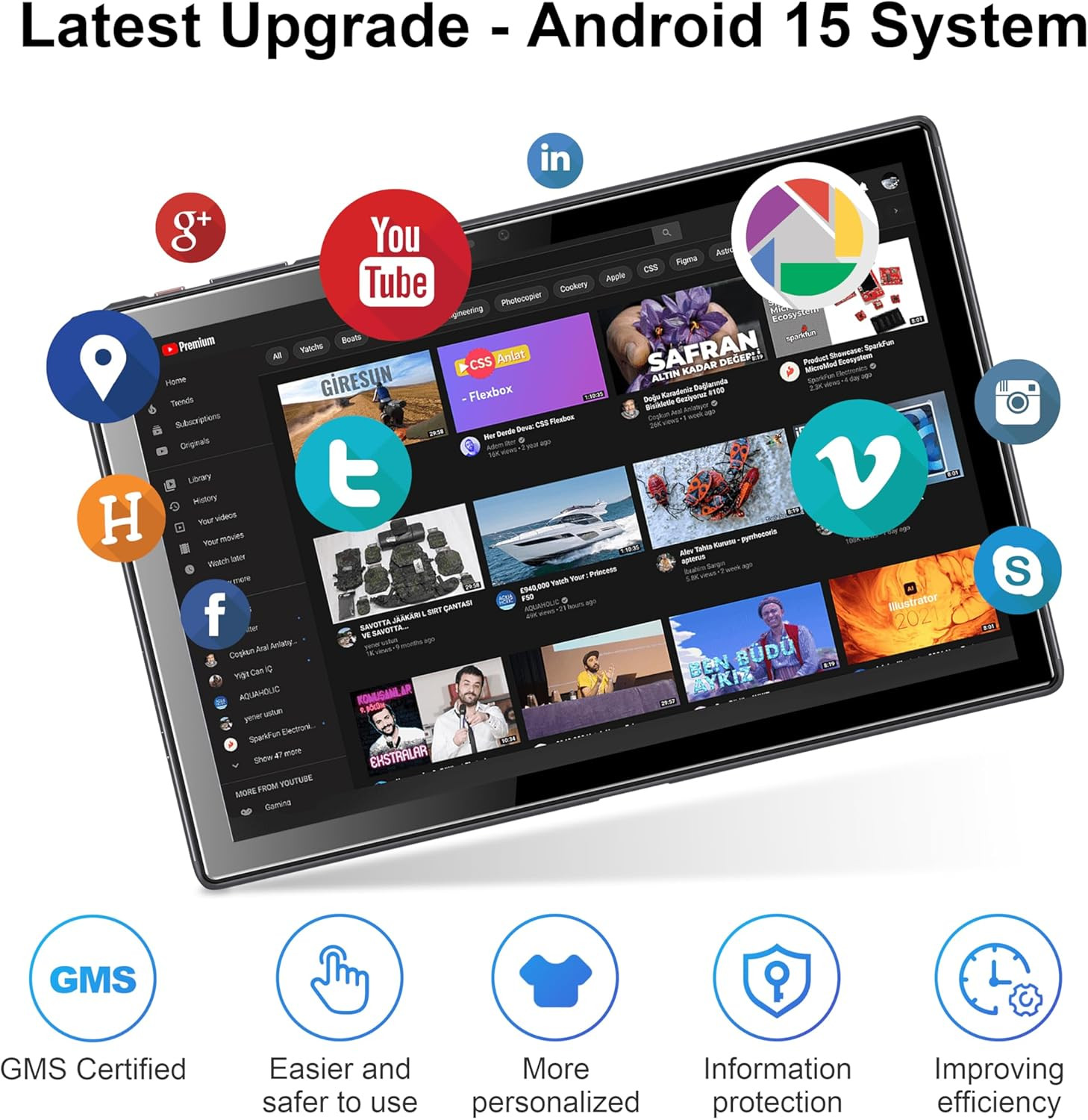 Tablet 10 Pollici Android per Studiare e Divertirsi - 8GB RAM 64GB - 4