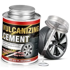 Vulcanizing Cement All Purpose Tire Repair Glue, Fast-Dry Rubber Cement 8.5Oz
