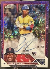 Boston Red Sox 2023 Topps Chrome Auto - Jeter Downs RA-JDO Purple Speckle /299