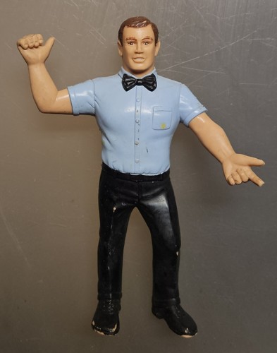 WWF LJN Superstars 1987 Blue Shirt Referee Wrestli...