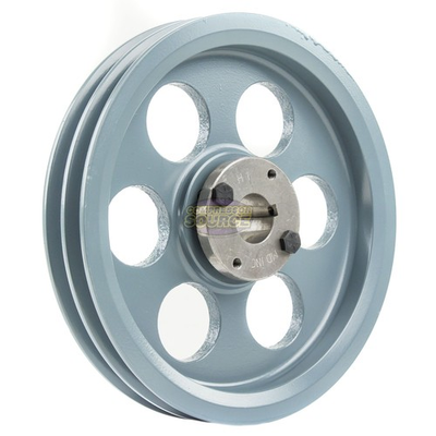 #ad Cast Iron 8.25quot; Dual Groove Pulley 2 Belt A Section 4L with 1quot; Sheave Bushing $89.95