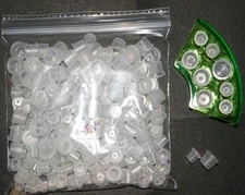 Tattoo Ink Caps Cups 100 Small 100 Medium Green Holder 200pc Set