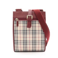 Borsa a tracolla BURBERRY Nova check tela pelle beige bordeaux multicolore