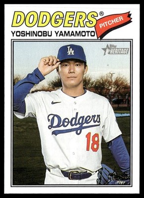 2026 Topps Heritage Base Yoshinobu Yamamoto Los Angeles Dodgers