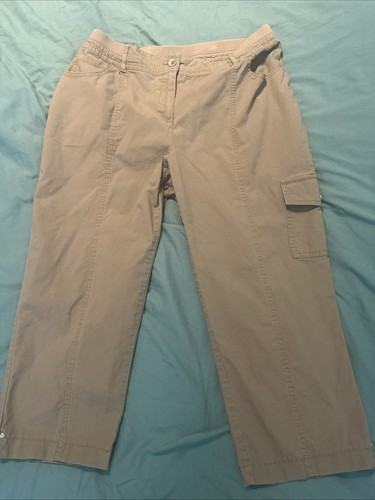 Pantalon Cargo Capri Blanc Chico's Taille 0 - 97% Coton, 3% Spandex - Occasion Très Bon état
