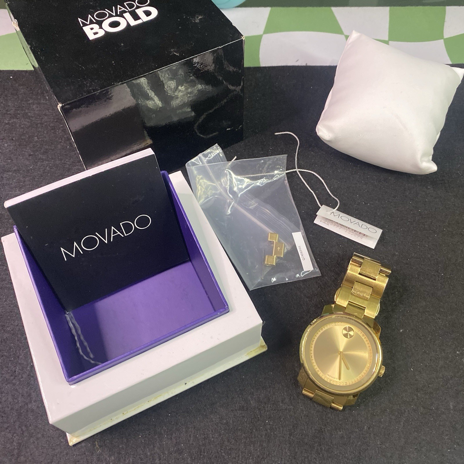 Men's Movado Bold 01 1 34 6136 Gold Ion-plated Stainless Steel Swiss Watch