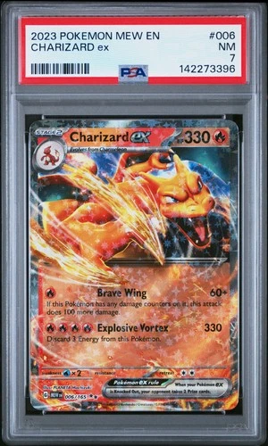 2023 POKEMON MEW EN-151 #006 CHARIZARD EX PSA 7