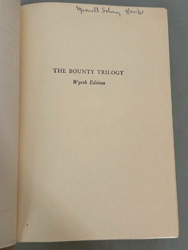 THE BOUNTY TRILOGY Nordhoff & Hall 1962 HARDCOVER N.C. WYETH ED Illustrated - Picture 5 of 8