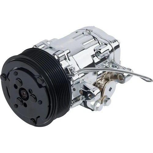 Peanut Style AC Compressor Chrome Compact 8 Rib Serpentine R134A Series SD-7B10