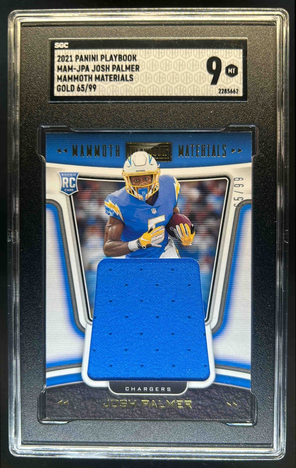 Josh Palmer Panini Playbook Mammoth Materials #JPA Gold