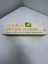 Vintage CHARTER Cordless Electric Scissors COMPLETE Original BOX batteries WORKS