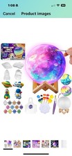 Paint Your Own Moon Lamp Kit, Cool Gifts DIY 3D Space Moon Night Light, Art Supp
