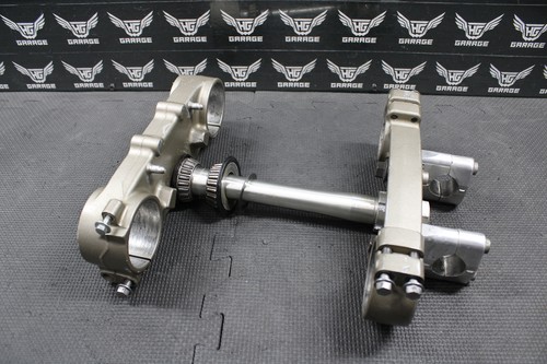 2006 YAMAHA YZ450F 06-14 YZ250 OEM FRONT FORKS TRIPLE TREE STEM FAT BAR CLAMPS - Picture 3 of 17