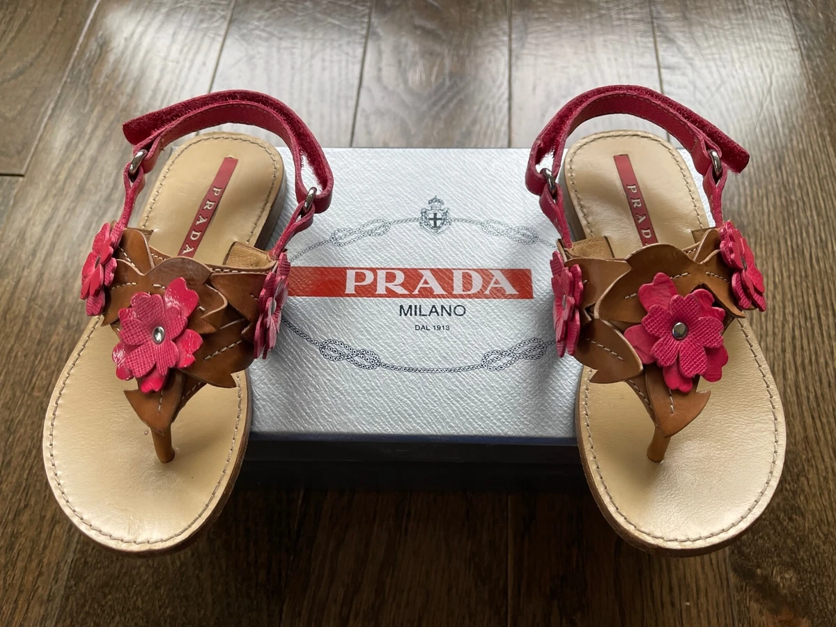 Prada saffiano sandals sale