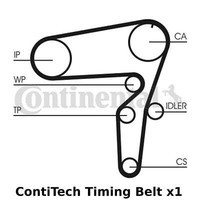 ContiTech Zahnriemen - CT887, 127 ZäHne, Cam GüRtel - OE QualitäT